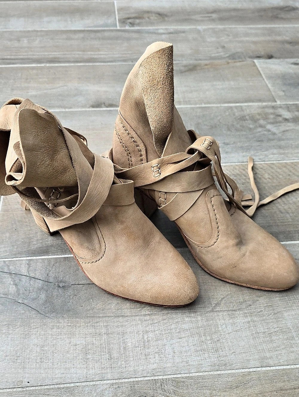 Free People Venture Ankle Boot Heeled Boots Brown EU 38